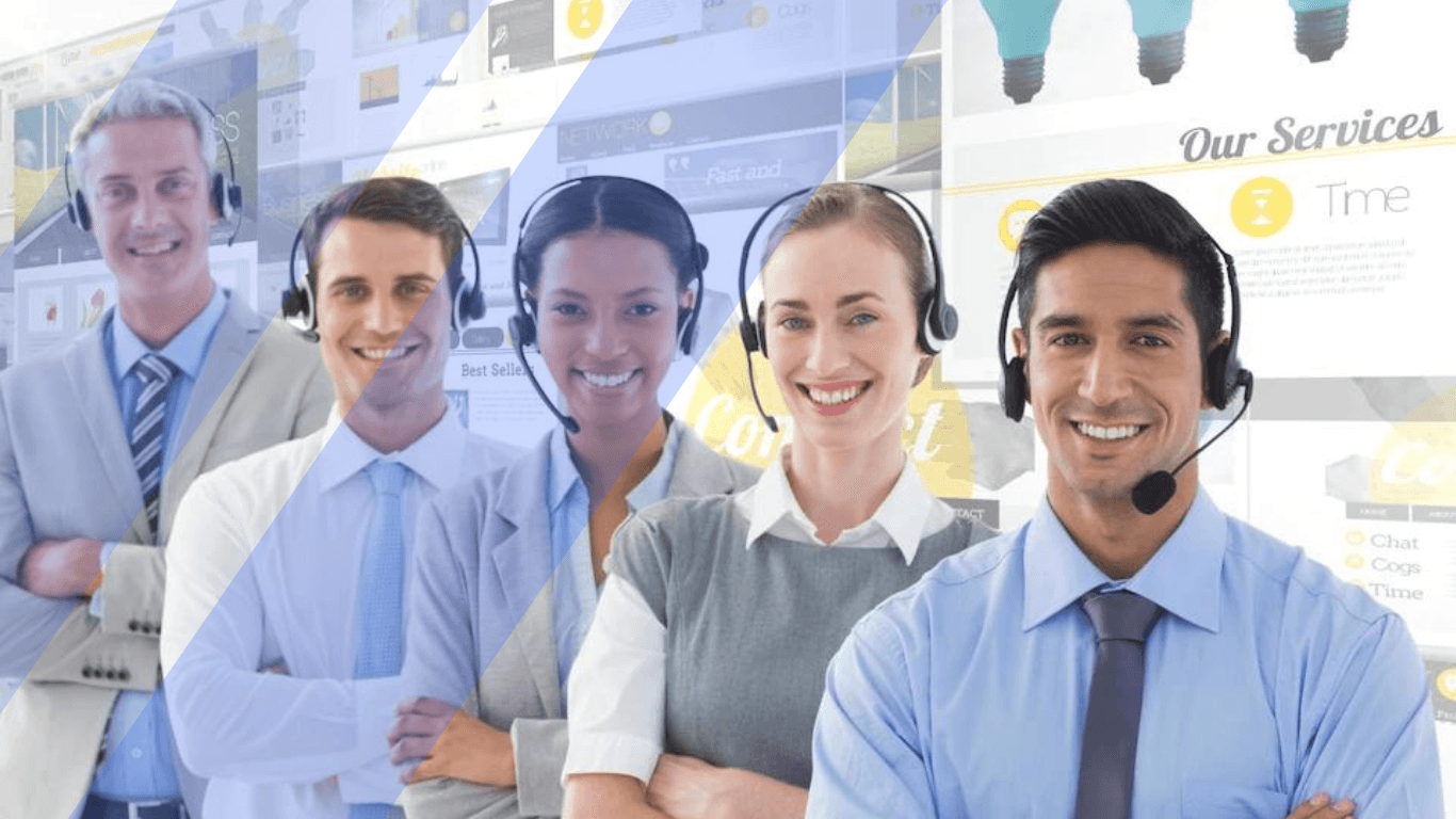 Five customer support agents 