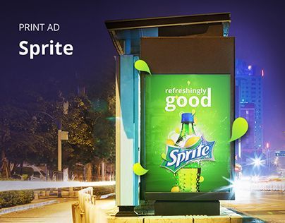 A sample print ad design from Sprite
