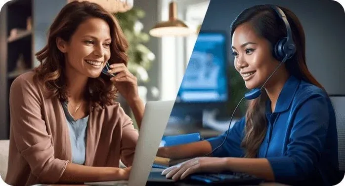 Customer-centric approach, customer care Pros on video call with American retailer